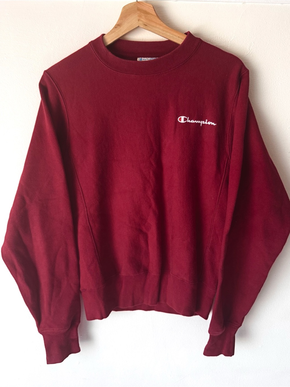 Champion Crew Neck Maroon Sweatshirt